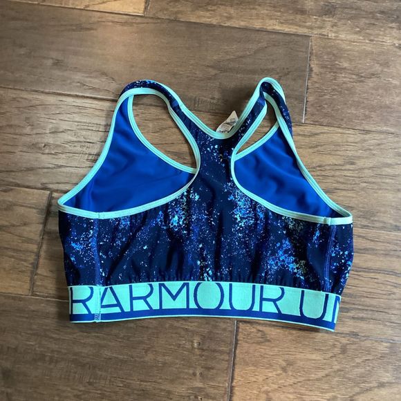 Under Armour Blue and Black Sports Bra - Picture 2 of 3